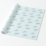Personalized Wedding or Engagement Gift Wrap Blue<br><div class="desc">Make your gift stand out with this unique personalized wedding or engagement wrapping paper! Customize with the names of the bride and groom. They will appreciate the special touch on their special day!</div>