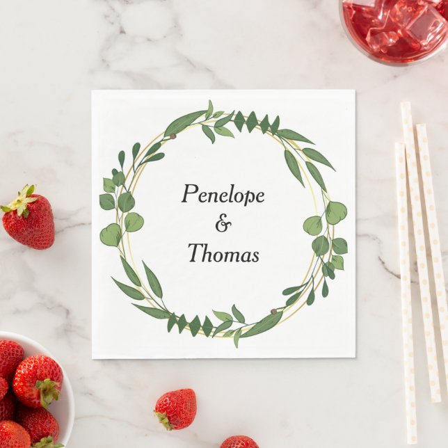 Personalized wedding or shower napkins bulk (Insitu)