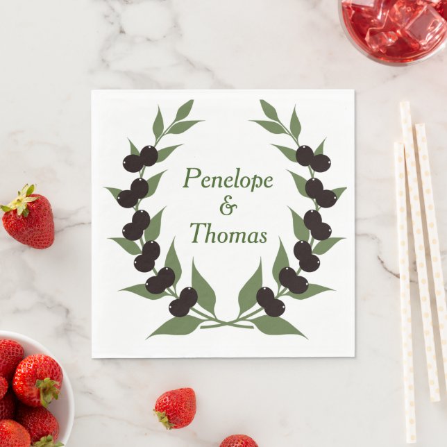 Personalized wedding or shower napkins bulk (Insitu)