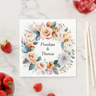 Personalized wedding or shower napkins bulk