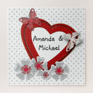 Personalized, wedding or Valentine's day Jigsaw Puzzle