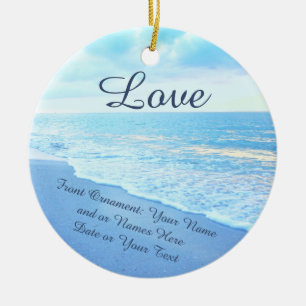 Personalized Wedding Ornaments, Beach Ornaments