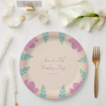 Personalized Wedding Paper Plate