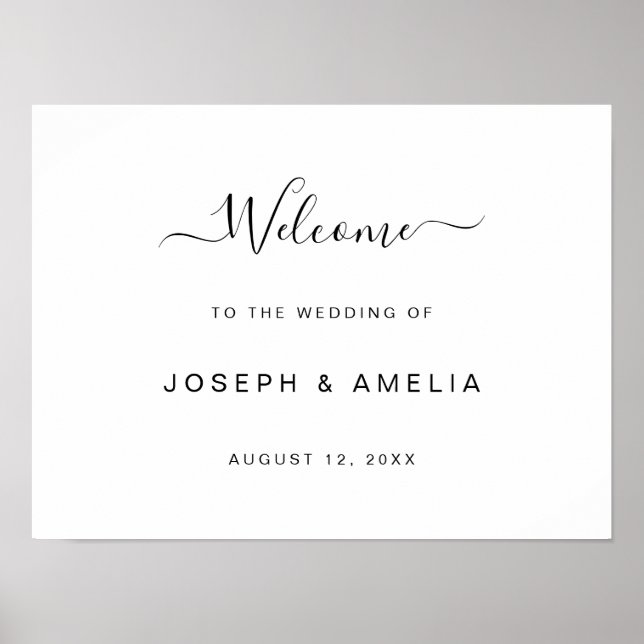 Personalized Wedding party welcome wedding welcome Poster (Front)