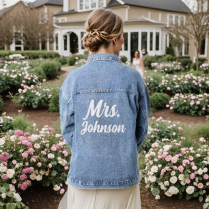 Personalized  Wedding Personalized name  Denim Jacket