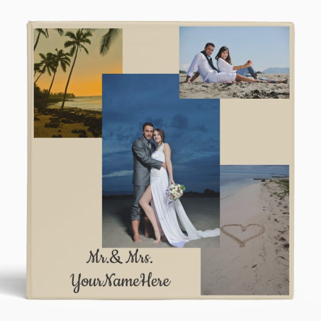 Personalized Wedding Photo Album Binder (Front)