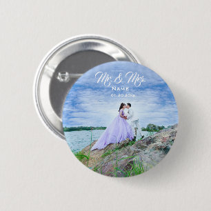 Personalized Wedding Photo Button