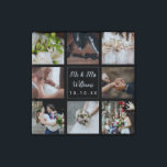 Personalized Wedding Photo Collage Stone Magnets<br><div class="desc">Personalize with your eight favourite wedding photos,  name and special date to create a unique photo collage,  memory and gift. A lovely keepsake to treasure! You can customize the background to your favourite colour. Designed by Thisisnotme©</div>