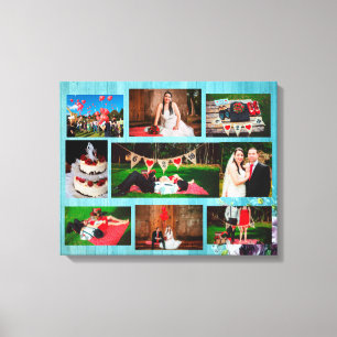 Personalized Wedding Photo Collage Wall Art
