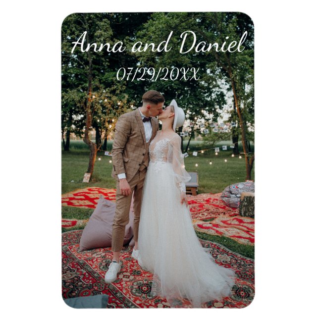 Personalized Wedding Photo Design Magnet (Vertical)