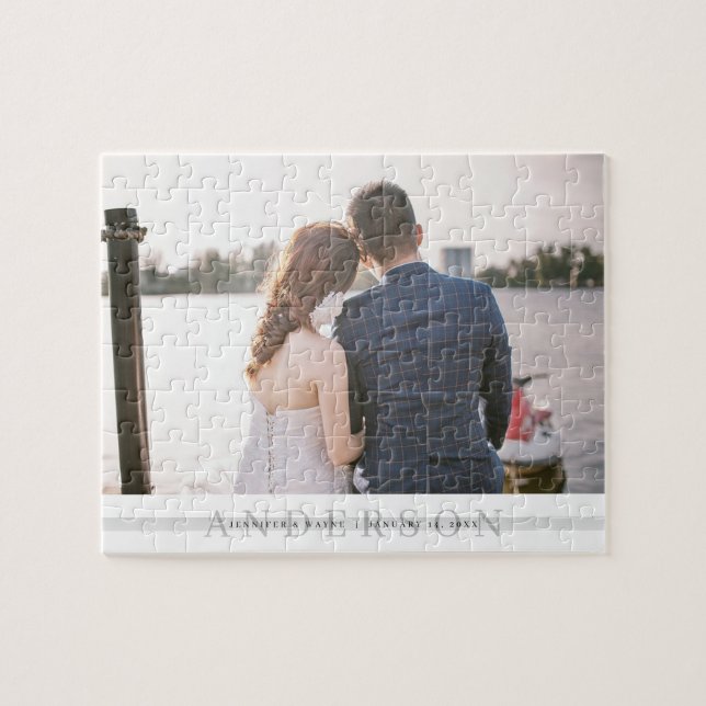 Personalized Wedding Photo Jigsaw Puzzle (Horizontal)