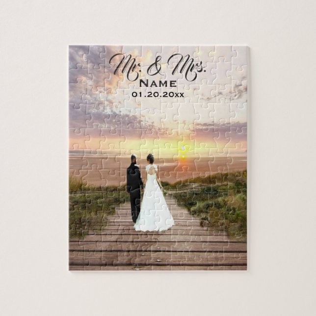 Personalized Wedding Photo Jigsaw Puzzle (Vertical)