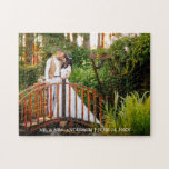 Personalized Wedding Photo Jigsaw Puzzle<br><div class="desc">Personalized Name and Date Wedding Photo Jigsaw Puzzle</div>