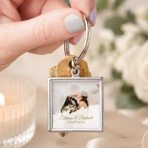 Personalized Wedding Photo Keychain Favour