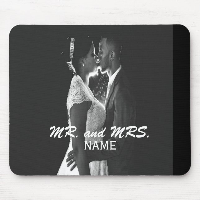 Personalized Wedding Photo Mouse Pad (Front)