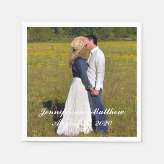 Personalized Wedding Photo Paper Napkins