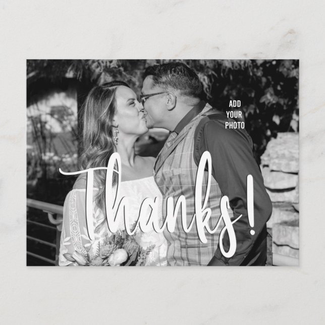 Personalized Wedding Photo Postcard (Front)
