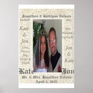 personalized Wedding Photo Poster