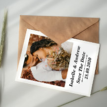personalized wedding Photo Save the Date Card