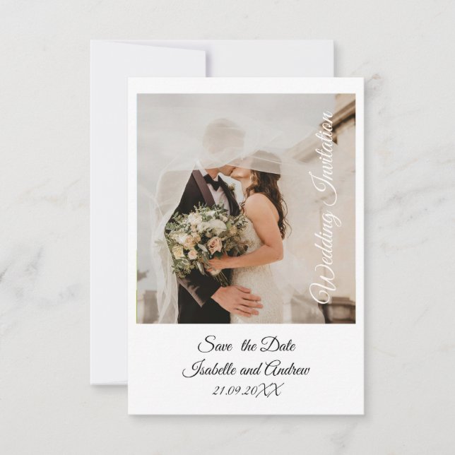  personalized wedding photo Save the Date Card (Front)