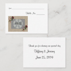 Personalized Wedding Photo Table Place Card