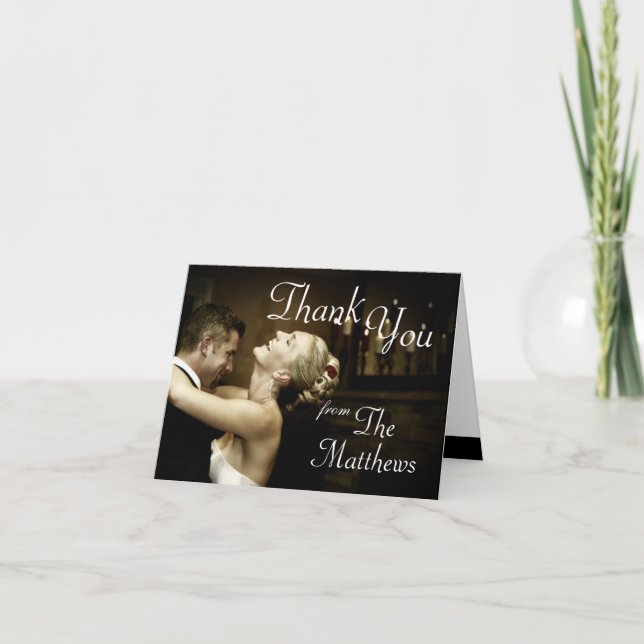 Personalized Wedding Photo Thank You Card (Front)