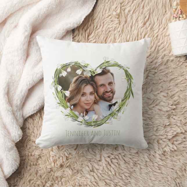 Personalized Wedding Photo Throw Pillow (Blanket)