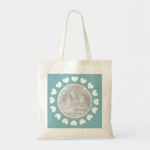 Personalized wedding photo tote bag with picture