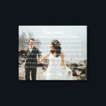 Personalized Wedding Photo & Vows Canvas Print<br><div class="desc">Modern and elegant design printed Personalized Wedding Photo & Vows Canvas Print that can be customized with your text. Please click the "Customize it" button and use our design tool to modify this template. Check out the Graphic Art Design store for other products that match this design!</div>