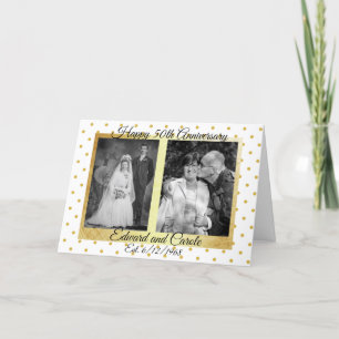 Personalized Wedding Photos 50th Anniversary Card