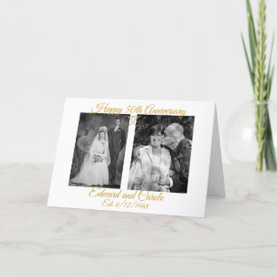Personalized Wedding Photos 50th Anniversary Card