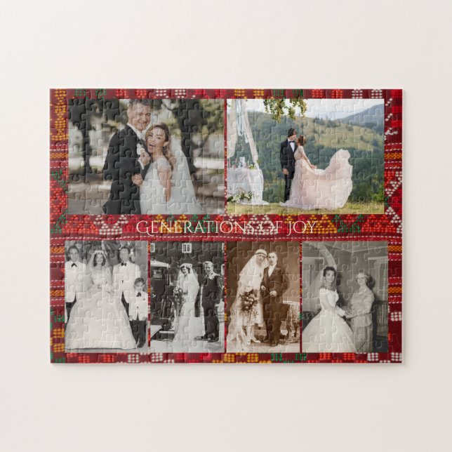 Personalized Wedding Photos Generations of Joy Jigsaw Puzzle (Horizontal)