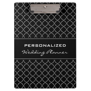 Personalized wedding planner clipboard   Elegant
