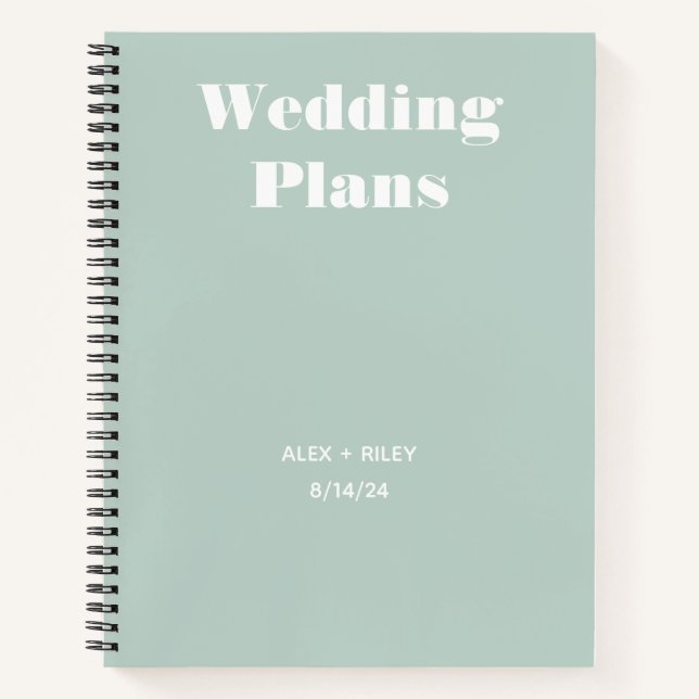 Personalized Wedding Planner Notebook (Front)