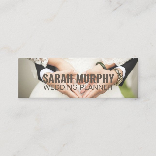 Personalized "Wedding Planner" Twitter Mini Business Card (Front)