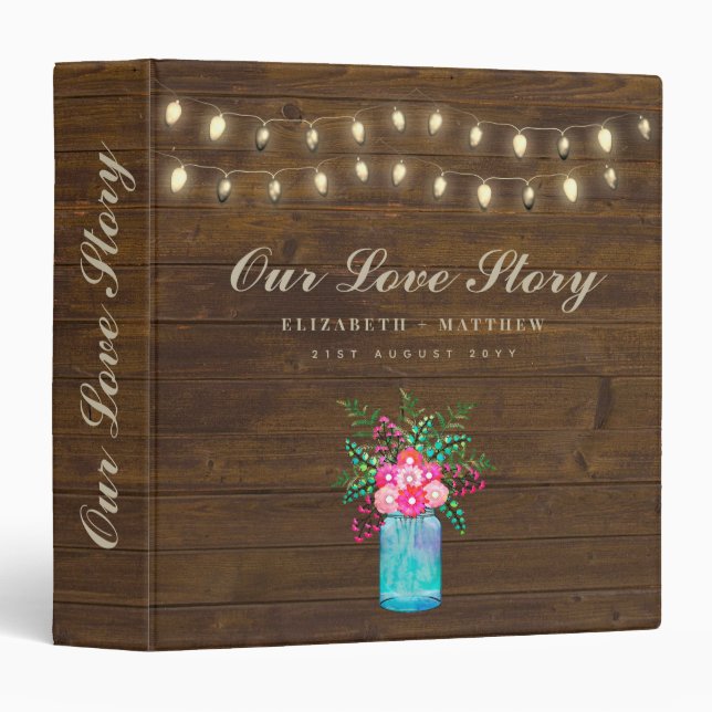 Personalized Wedding Planning Photo Keepsake Binder (Front/Spine)