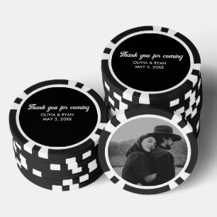 Personalized Wedding Poker Chip Favor Thank You