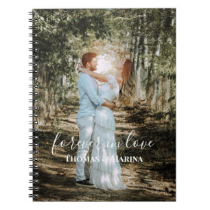 Personalized Wedding Portrait Modern Calligraphy Notebook
