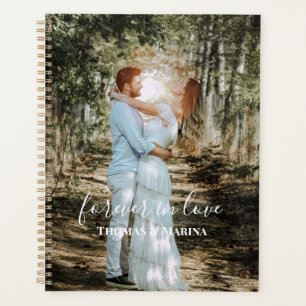 Personalized Wedding Portrait Modern Calligraphy Planner