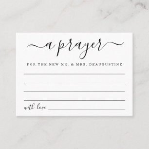 Personalized Wedding Prayer Card - Simple