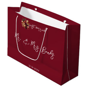 Personalized Wedding Present Wrap Bride & Groom Large Gift Bag