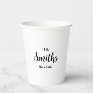 Personalized Wedding Reception Rehearsal Dinner Paper Cups