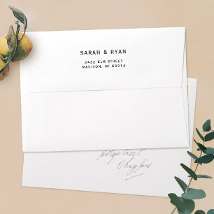Personalized Wedding Return Address Envelope