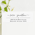 Personalized Wedding Return Address Labels<br><div class="desc">Elegant personalized return address labels for your wedding envelopes.</div>