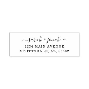 Personalized Wedding Return Address Labels Self-inking Stamp