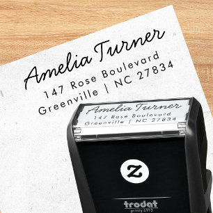 Personalized Wedding Return Address Rubber Stamp