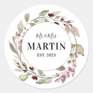 Personalized Wedding Round Stickers