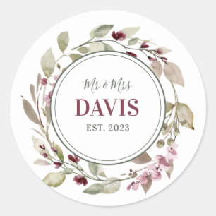 Personalized Wedding Round Stickers