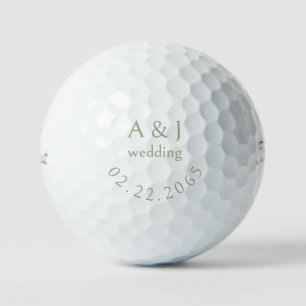 Personalized Wedding Sage Favour Titleist Pro V1 I Golf Balls