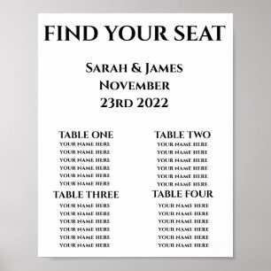 Personalized Wedding Seating Chart